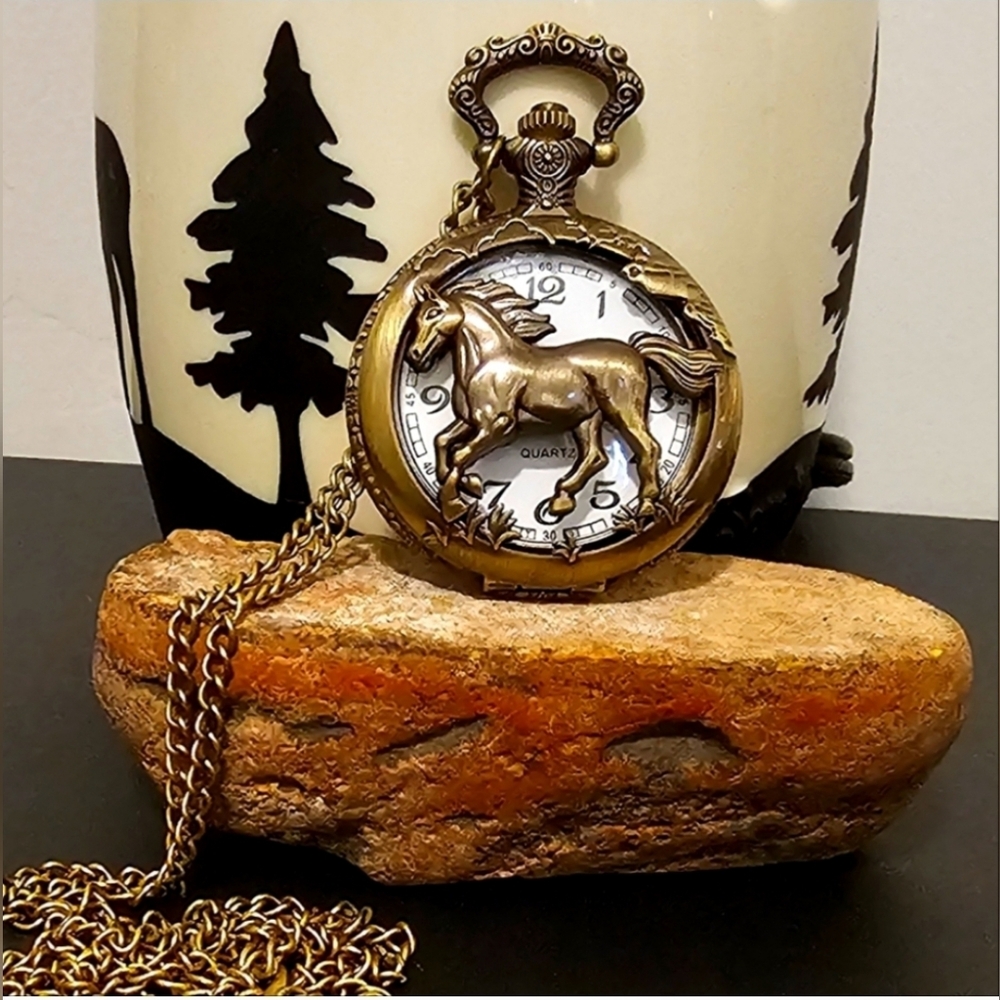 Vintage Horse Pocket Watch